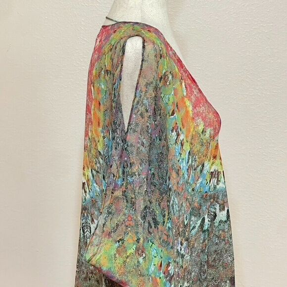 Charlie Jade Silk Cover Tunic Multicolor Size M/L - Picture 7 of 16